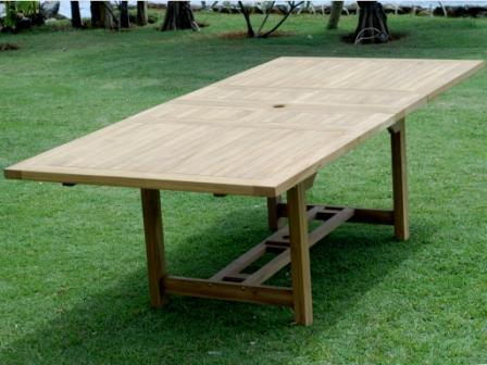 Teak Extention Table 180 - 240 x 100 with double leaf